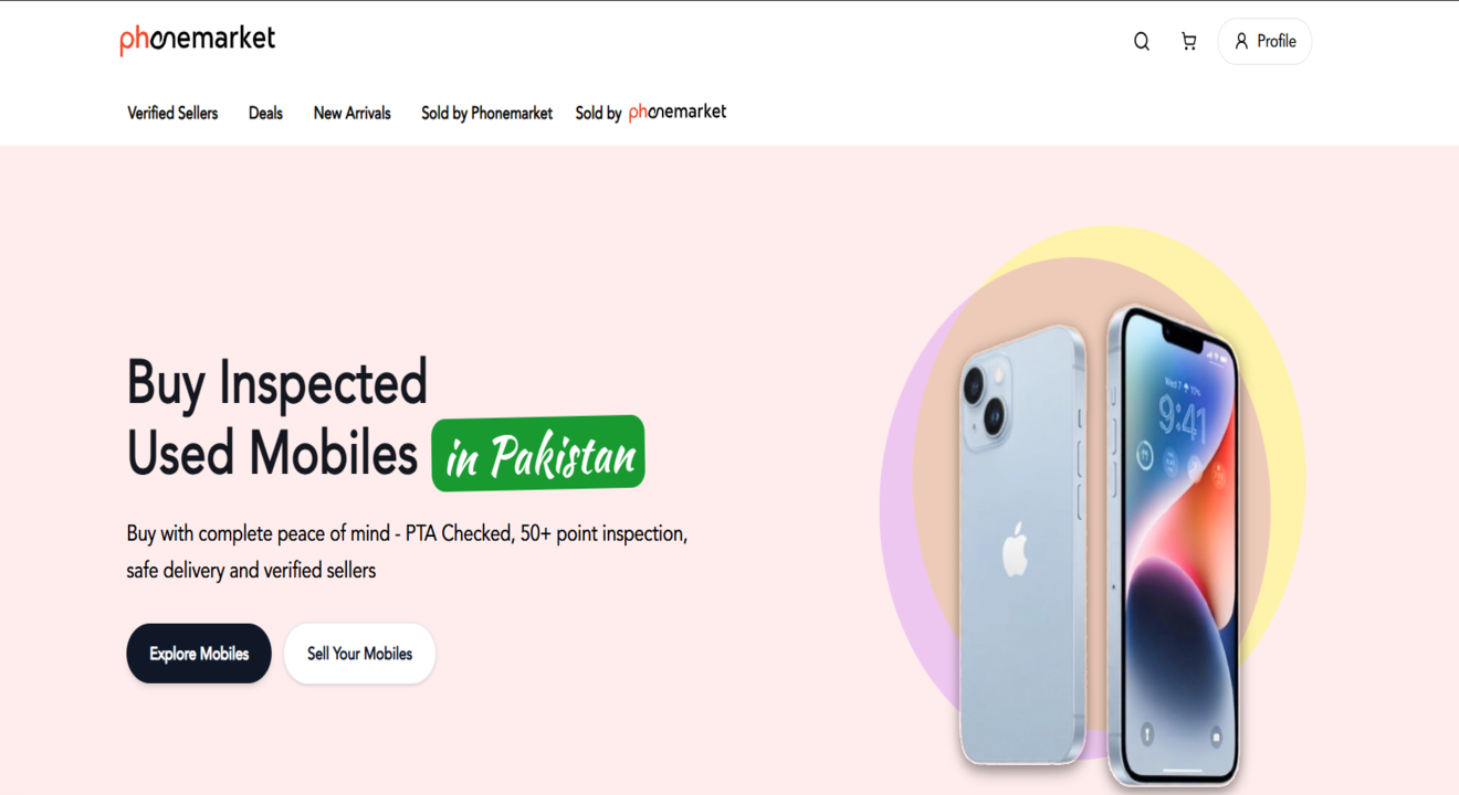 PhoneMarket — placeholder project mockup